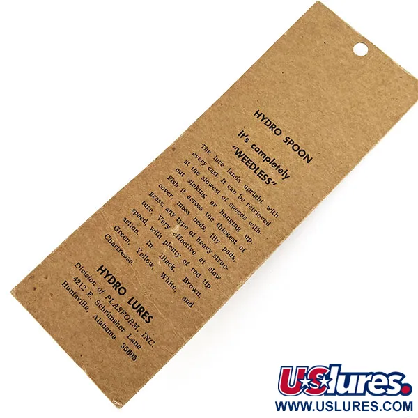 Hydro Lures Hydro Spoon, 14g Vert, Cuillère de Surface #22093