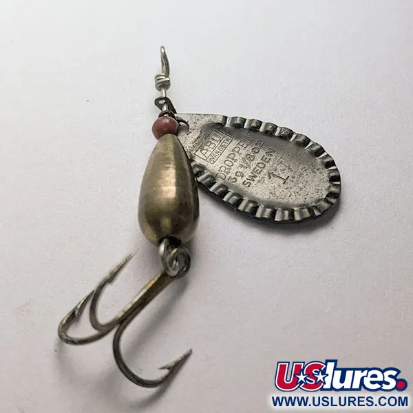 Abu Swangsta Droppen 1, 4g (1/8oz), Laiton/Noir, Cuiller Tournante #22187