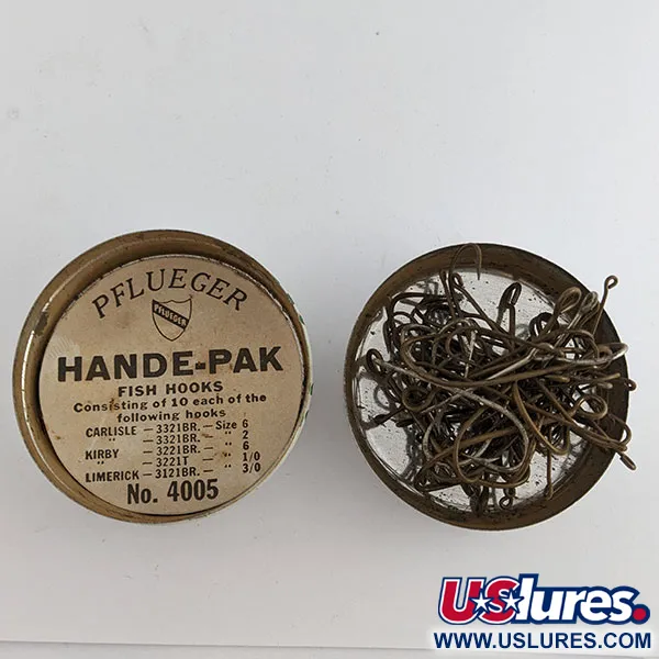 Pflueger Hande-Pak, №4005, 50 hameçons, Hameçons de pêche #22192