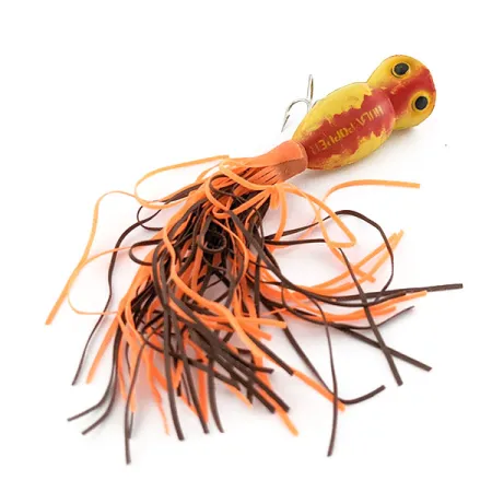 Fred Arbogast Hula Popper, 3g, Jaune et Rouge, Popper de Surface #22235