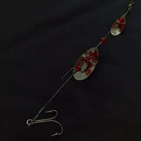 Weller Tandem June-Bug, 10g nickel/rouge, cuillère tournante #22406