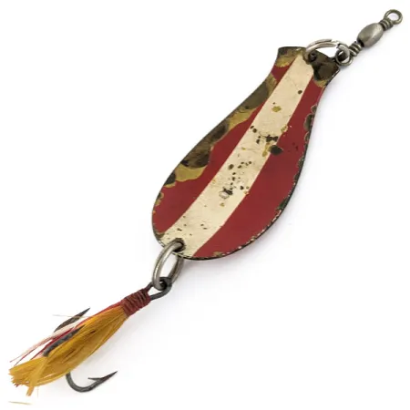 South Bend Spoon-Oreno, 14g, Rouge/Blanc/Laiton, Cuillère ondulante #22603