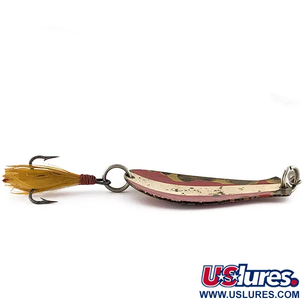 South Bend Spoon-Oreno, 14g, Rouge/Blanc/Laiton, Cuillère ondulante #22603