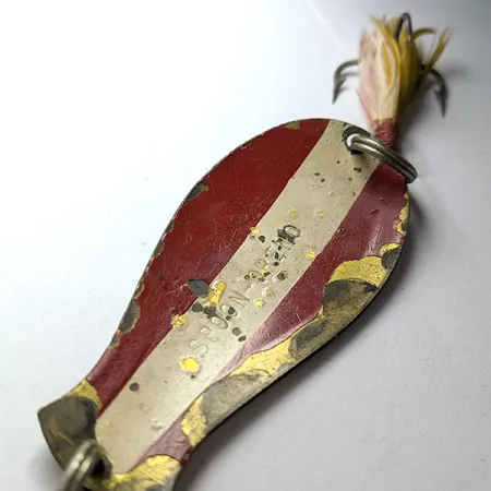 South Bend Spoon-Oreno, 14g, Rouge/Blanc/Laiton, Cuillère ondulante #22603