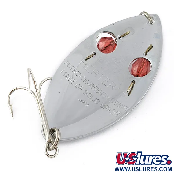 Herter's Glass Eye Spoon, 21g nickel/yeux rouges, Cuillère #22641