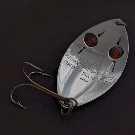 Herter's Glass Eye Spoon, 21g nickel/yeux rouges, Cuillère #22641