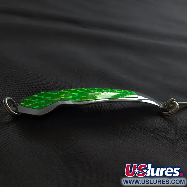 Tony Acetta Pet Spoon 15, 14g, Chrome/Vert, Cuillère ondulante #22842