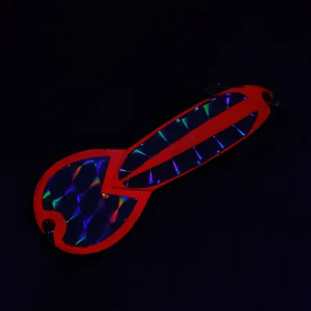 Glen Evans Loco 3, Argent Prismatique et Orange, 7.1g, Cuillère ondulante #22900