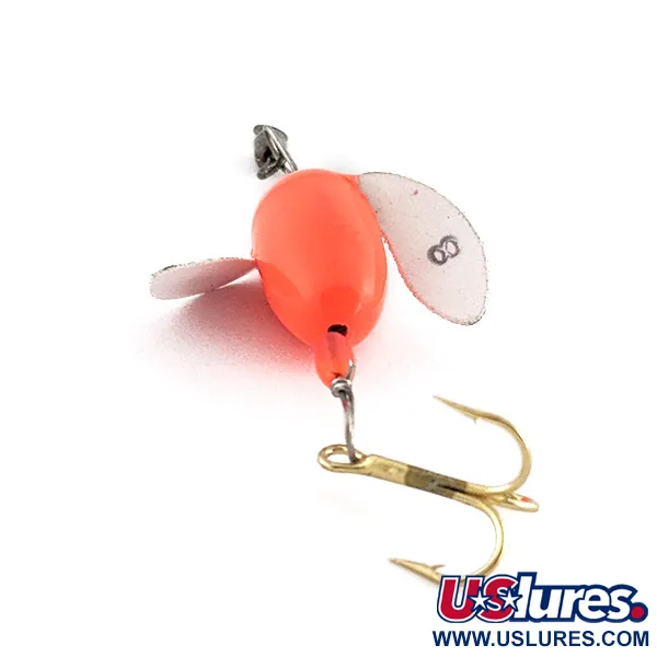Yakima Bait Spin-N-Glo, 1g, Orange et Blanc, Leurre de dérive #22944