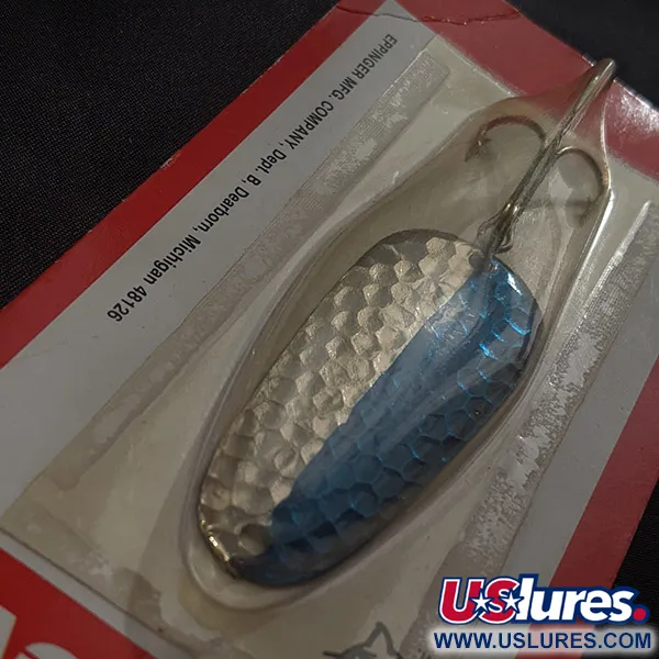 Eppinger Dardevle Sagamore JT Buel, Argent martelé et bleu, 7g, Cuillère ondulante #22971