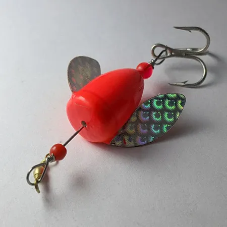 Yakima Bait Worden's Spin-n-Glo Winged, Orange Fluorescent, 1.5g, Leurre de dérive #23026