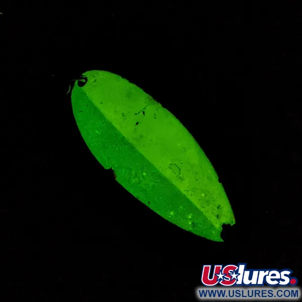 Seneca Little Cleo (Hula Girl), 21g, nickel/blanc/bleu phosphorescent, cuillère ondulante #23040