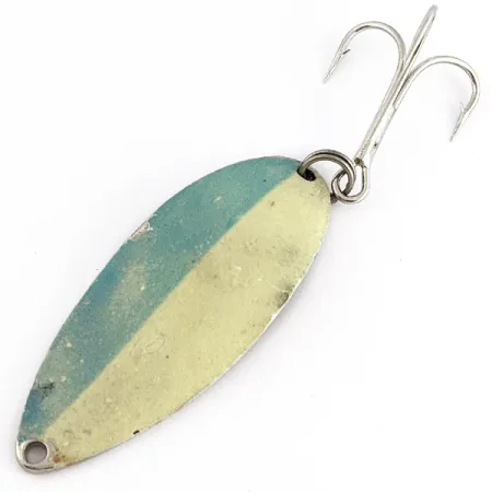 Seneca Little Cleo (Hula Girl), 21g, nickel/blanc/bleu phosphorescent, cuillère ondulante #23040