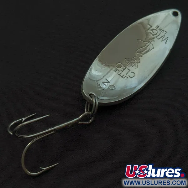 Seneca Little Cleo (Hula Girl), 21g, nickel/blanc/bleu phosphorescent, cuillère ondulante #23040