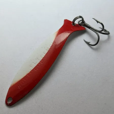Worth Fly Rod Demon, Rouge et Blanc, 2,5g, Cuillère #23174