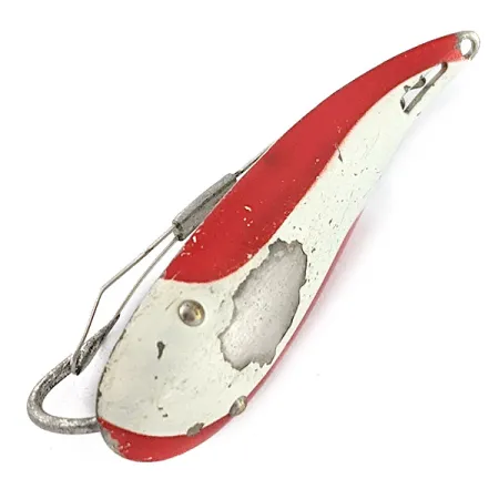 Weedless Bait Company FISHTRAP, 8,5g rouge/blanc/nickel, Cuillère vintage #23191