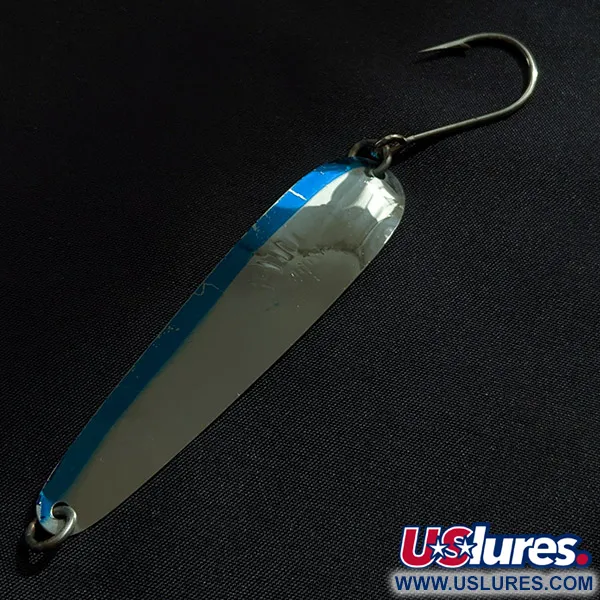 Luhr Jensen Flutter Spoon 44, 4g, Nickel/Bleu, Cuillère ondulante #23239