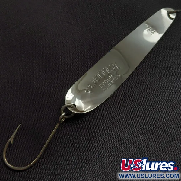 Luhr Jensen Flutter Spoon 44, 4g, Nickel/Bleu, Cuillère ondulante #23239