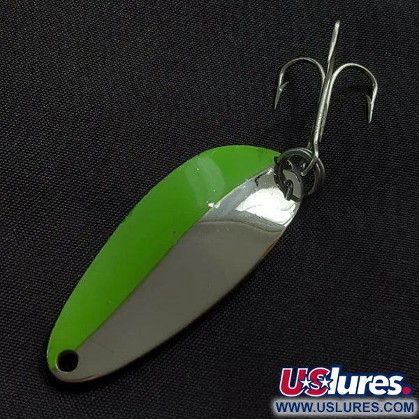 Seneca Little Cleo (Hula Girl), 10g, nickel/vert, cuillère ondulante #23255