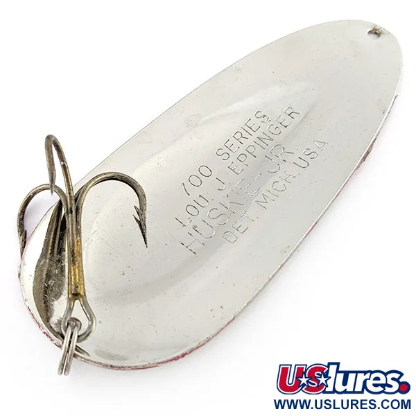 Dardevle Huskie Junior 700 series, 58g, Nickel/Rouge, Cuillère #23288