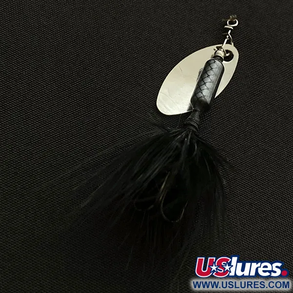 Yakima Bait Worden's Original Rooster Tail, 2,6g Argent/Noir, Cuillère tournante #23452
