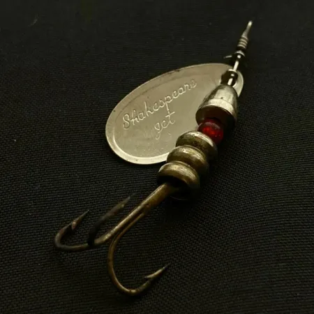 Shakespeare Jet, Argent et Vert, 4g, Cuillère tournante #23505