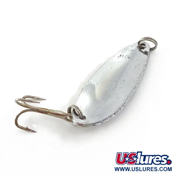 Glen L Evans Shag Spoon, 7g, Nickel/Vert, Cuillère ondulante #23578