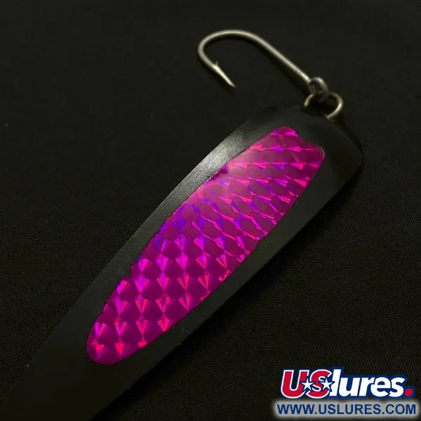 Luhr Jensen Flutter Spoon 38, 10g Noir/Rose, Cuiller Ondulante #23686