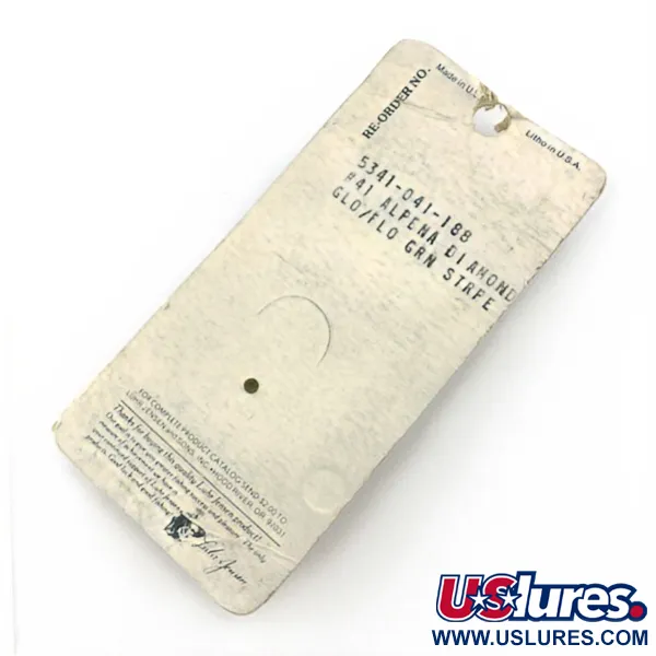 Luhr Jensen Alpena Diamond, 7g, Glo-Flo Green stripe, Cuillère ondulante #23708