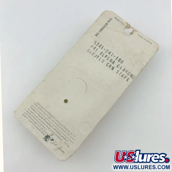 Luhr Jensen Alpena Diamond, 7g, Glo-Flo Green stripe, Cuillère ondulante #23708