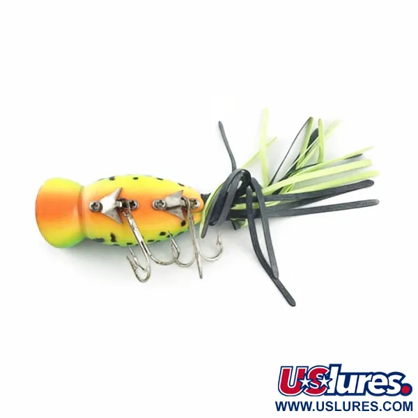 Fred Arbogast Hula Popper, 10g, Vert et Jaune, Popper #23751