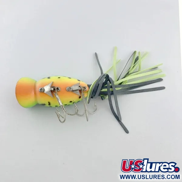Fred Arbogast Hula Popper, 10g, Vert et Jaune, Popper #23751