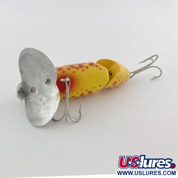 Fred Arbogast Jitterbug Jointed, 10g, Jaune Tigre Rouge, Leurre de Surface #23752