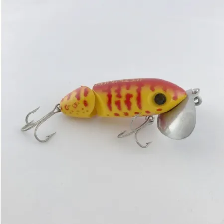 Fred Arbogast Jitterbug Jointed, 10g, Jaune Tigre Rouge, Leurre de Surface #23752