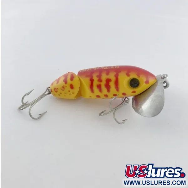 Fred Arbogast Jitterbug Jointed, 10g, Jaune Tigre Rouge, Leurre de Surface #23752