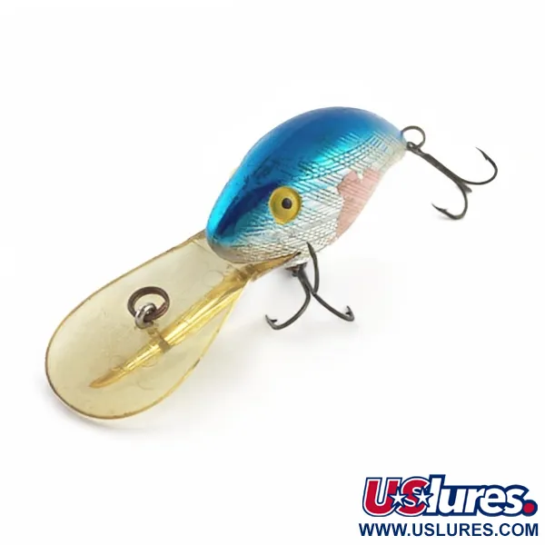 Rebel Deep Maxi R, 28g, Argent/Bleu, Crankbait Grande Profondeur #23759