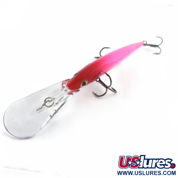 Rapala Down Deep Husky Jerk DHJ12, 14g, Rose/Tête Rouge, Poisson-nageur #23773