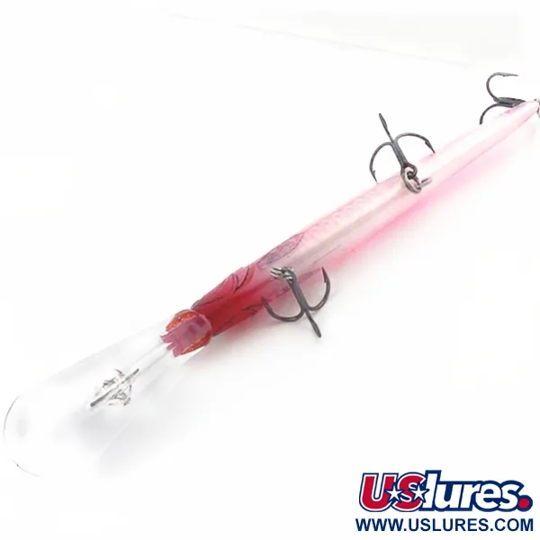 Rapala Down Deep Husky Jerk DHJ12, 14g, Rose/Tête Rouge, Poisson-nageur #23773