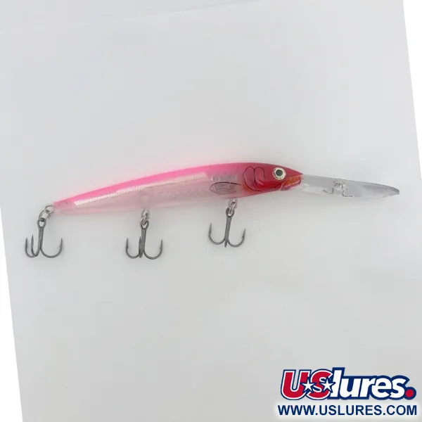 Rapala Down Deep Husky Jerk DHJ12, 14g, Rose/Tête Rouge, Poisson-nageur #23773