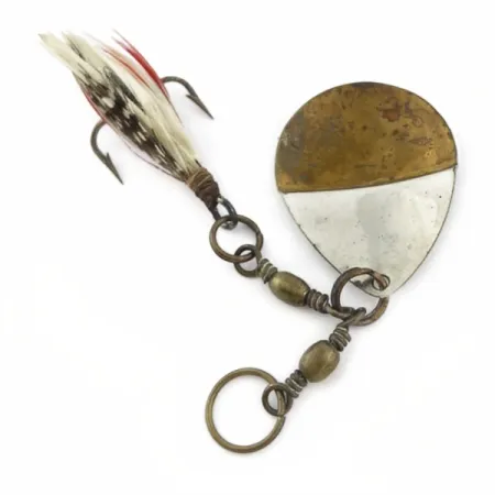 W.T. J. Lowe Lowe's Star Colorado Spinner 4 №5823 (1890S), 7g, nickel/laiton, cuiller tournante #23847