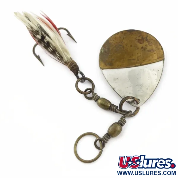 W.T. J. Lowe Lowe's Star Colorado Spinner 4 №5823 (1890S), 7g, nickel/laiton, cuiller tournante #23847
