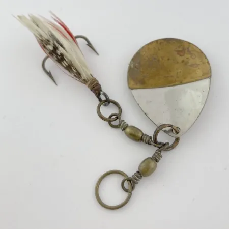 W.T. J. Lowe Lowe's Star Colorado Spinner 4 №5823 (1890S), 7g, nickel/laiton, cuiller tournante #23847