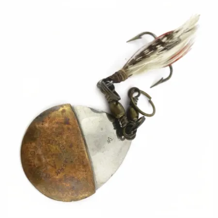 W.T. J. Lowe Lowe's Star Colorado Spinner 4 №5823 (1890S), 7g, nickel/laiton, cuiller tournante #23847