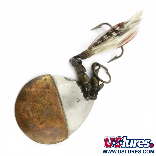 W.T. J. Lowe Lowe's Star Colorado Spinner 4 №5823 (1890S), 7g, nickel/laiton, cuiller tournante #23847