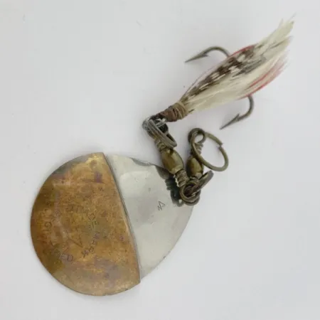 W.T. J. Lowe Lowe's Star Colorado Spinner 4 №5823 (1890S), 7g, nickel/laiton, cuiller tournante #23847