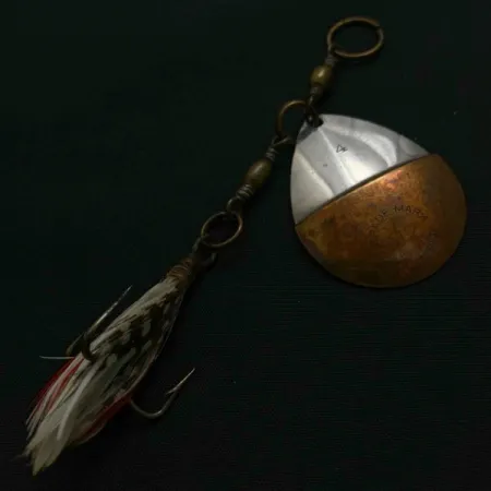 W.T. J. Lowe Lowe's Star Colorado Spinner 4 №5823 (1890S), 7g, nickel/laiton, cuiller tournante #23847