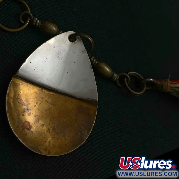 W.T. J. Lowe Lowe's Star Colorado Spinner 4 №5823 (1890S), 7g, nickel/laiton, cuiller tournante #23847