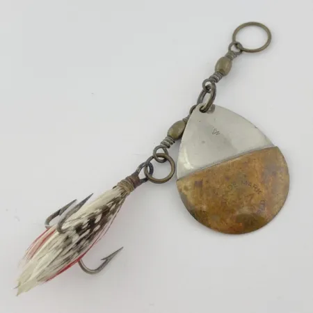 W.T. J. Lowe Lowe's Star Colorado Spinner 4 №5823 (1890S), 7g, nickel/laiton, cuiller tournante #23847