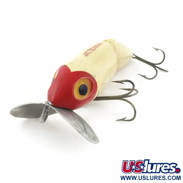 Fred Arbogast Jitterbug Jointed, 14g Tête Rouge, Leurre de Surface #23869
