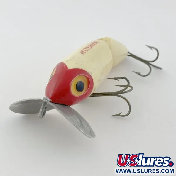 Fred Arbogast Jitterbug Jointed, 14g Tête Rouge, Leurre de Surface #23869